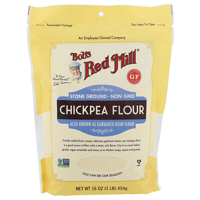 Bob's Red Mill, Harina de garbanzo, sin gluten`` 454 g (1 lb)