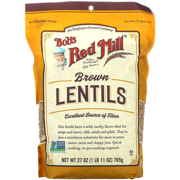 Bob's Red Mill‏, Brown Lentils, 27 oz (765 g)