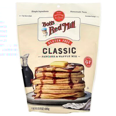 Bob's Red Mill, Mezcla para preparar panqueques y waffles clásicos, 680 g (24 oz)