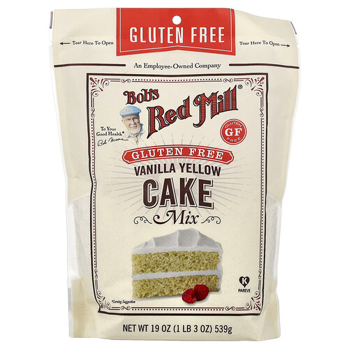 Bob's Red Mill, Vanilla Yellow Cake Mix, Vanille-Gelb-Kuchenmischung, glutenfrei, 539 g (19 oz.)