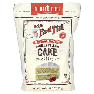 Bob's Red Mill, Mezcla para preparar pastel de vainilla y amarillo, Sin gluten, 539 g (19 oz)