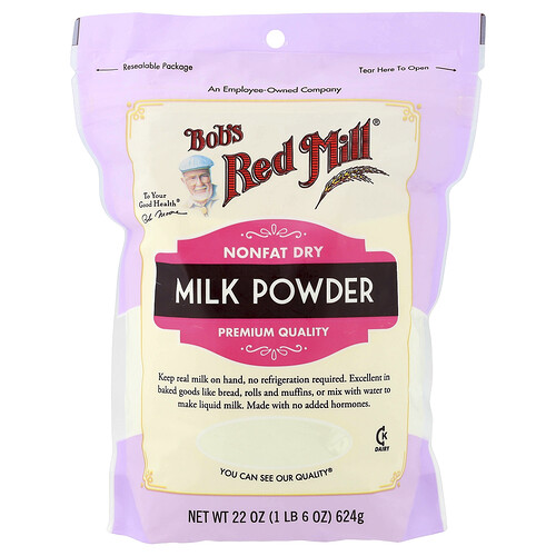 Bob's Red Mill Milk Powder, Nonfat Dry, 22 oz (624 g)
