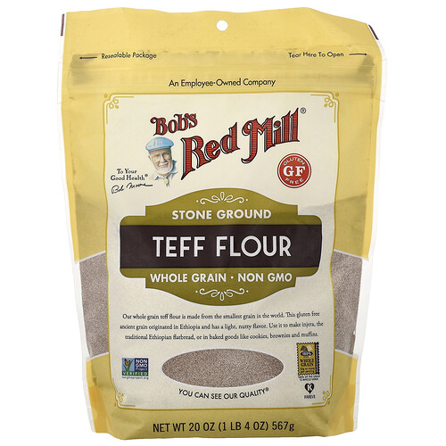 Bob's Red Mill, Teff Flour, Whole Grain, Gluten Free, 20 oz ( 567 g)
