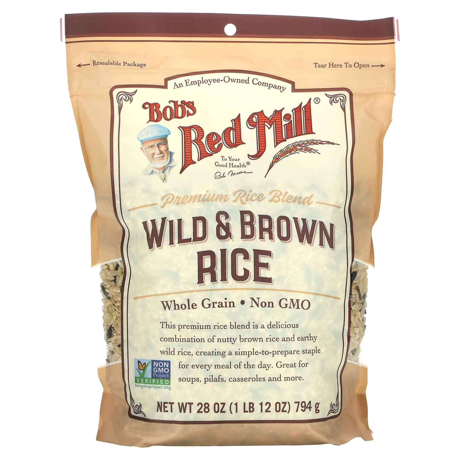 Bob's Red Mill (밥스레드밀), 야생 현미, 28 oz (794 g) (판매가 중단된 상품)