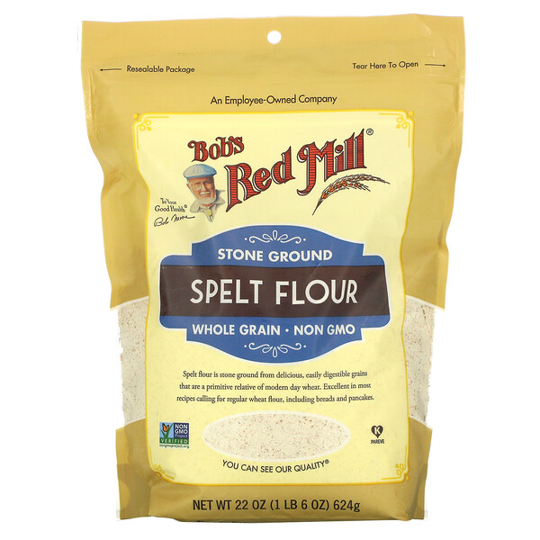 Spelt Flour, Whole Grain, 22 oz (624 g)