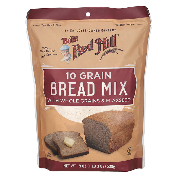 Bob's Red Mill 10 Grain Bread Mix with Whole Grains & Flaxseed, 19 oz (539 g)