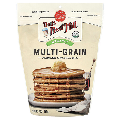Bob's Red Mill, Organic Multi-Grain Pancake & Waffle Mix, 24 oz (680 g)