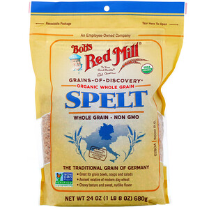 Отзывы о Бобс Рэд Милл, Organic Spelt, Whole Grain, 24 oz (680 g)