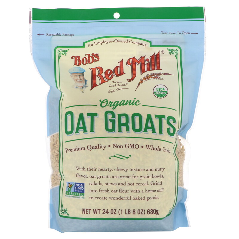 Bob's Red Mill, Organic Oat Groats, Whole Grain, 24 Oz (680 G) - IHerb