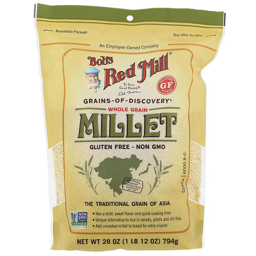 Bob's Red Mill, Millet, Whole Grain, Gluten Free, 28 oz (794 g)
