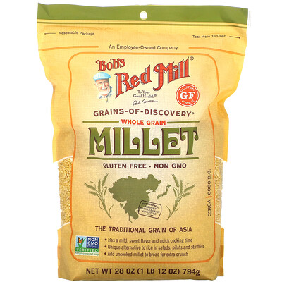 Bob's Red Mill Millet, Whole Grain, 28 oz (794 g)