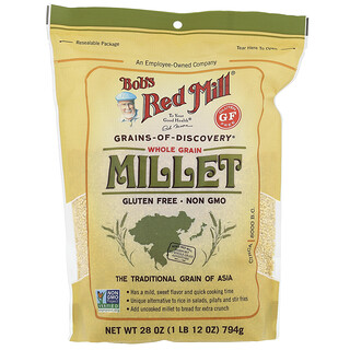 Bob's Red Mill, Millet, Bütün Zəmilər, Qlütensiz, 794 g