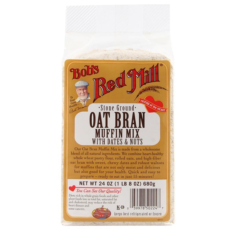 Bob's Red Mill, Oat Bran Muffin Mix, with Dates and Nuts, 24 oz (680 g