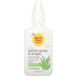 Burt's Bees, Kids, Gentle Saline Spray & Drops with Aloe, 1.5 fl oz (44 ml)