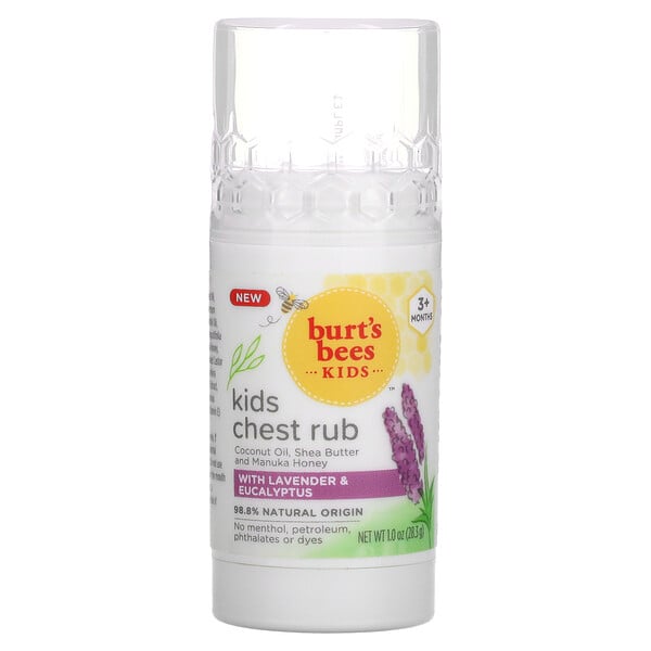 Burt's Bees‏, Kids, Chest Rub, 3+ Months, With Lavender & Eucalyptus, 1 oz (28.3 g)