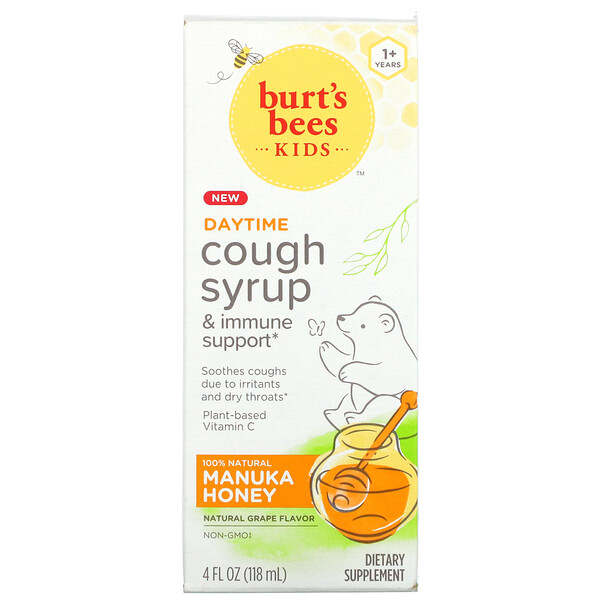Burt's Bees, Kids, Cough Syrup & Immune Support, Daytime, 1+ Years
