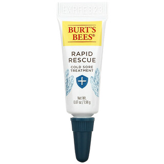 Burt's Bees, 大黃和鼠尾草複合物唇瘡疹快速癒合護理霜，0.07 盎司（1.98 克）