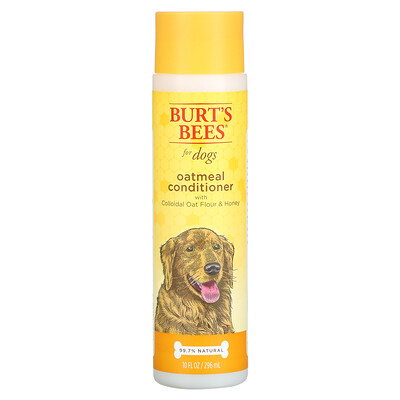 Burt's Bees Oatmeal Conditioner for Dogs, Colloidal Oat Flour & Honey, 10 fl oz (296 ml)