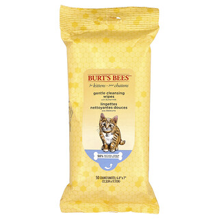 Burt's Bees‏, מגבוני ניקוי עדינים עם חומצה, לגורים, 50 יחידות