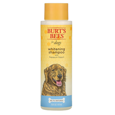 Купить Burt's Bees Отбеливающий шампунь для собак с папайей и йогуртом, 473 мл (16 жидк. Унций)