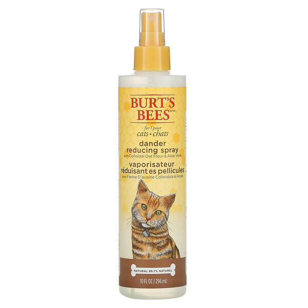 Burt's Bees‏, Dander Reducing Spray for Cats with Colloidal Oat Flour & Aloe Vera, 10 fl oz (296 ml)