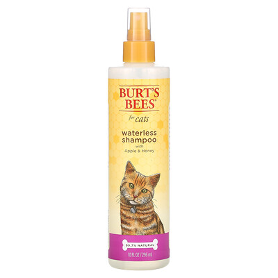 Купить Burt's Bees Waterless Shampoo for Cats, Apple & Honey, 10 fl oz (296 ml)