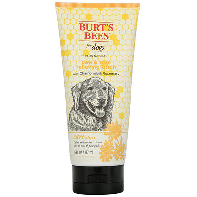 Burt's Bees, Care Plus+, Paw & Nose Relieving Lotion for Dogs with Chamomile & Rosemary, 6 fl oz (177 ml)