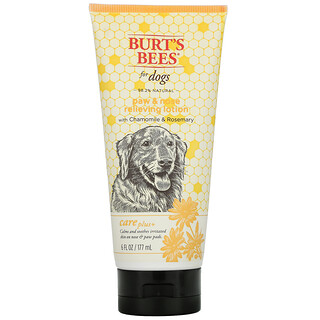 Burt's Bees, Care Plus+，犬用爪子和鼻部舒緩乳液，含洋甘菊和迷迭香，6 液量盎司（177 毫升）