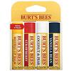 Burt's Bees, Увлажняющие бальзамы для губ, ассорти, 4 шт. В упаковке, 4,25 г (0,15 унции)