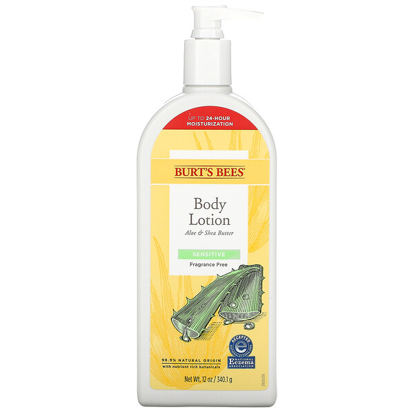 Body Lotion, Aloe & Shea Butter, Fragrance Free, 12 oz (340.1 g)