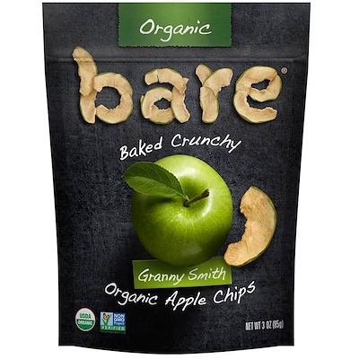 Bare Snacks 烤脆有機蘋果片,澳洲青蘋果,3盎司(85克)