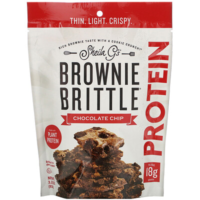 Sheila G's Brownie Brittle, Protein, Chocolate Chip, 3.25 oz (92 g)