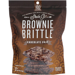 Sheila G's, Brownie Brittle, тонкие брауни, шоколадная крошка, 142 г (5 унций)