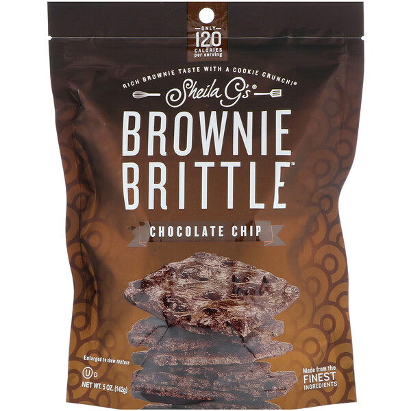 Sheila G's, Brownie Brittle（布朗尼脆餅），巧克力屑，5 盎司（142 克）