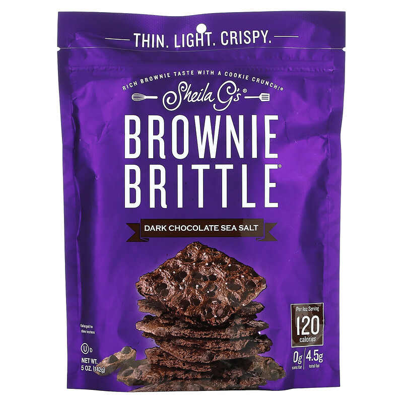 Sheila G's, Brownie Brittle, 다크 초콜릿 천일염, 142g(5oz)