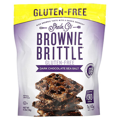 Sheila G's, Brownie Brittle, Gluten-Free, Dark Chocolate Sea Salt, 4.5 oz (128 g)