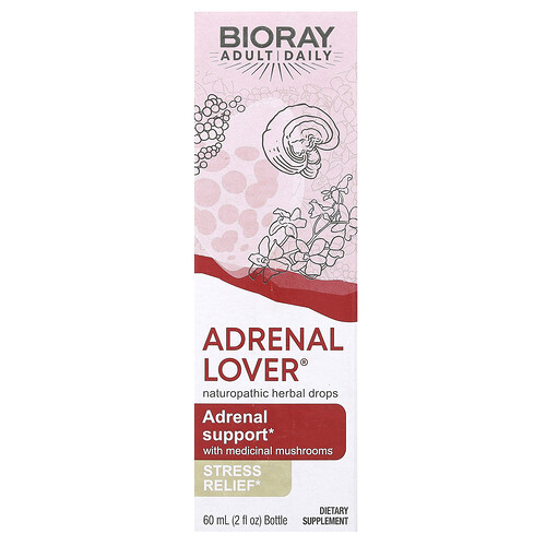 Bioray Adrenal Lover, Adrenal Support with Medical Mushrooms, 2 fl oz (60 ml)