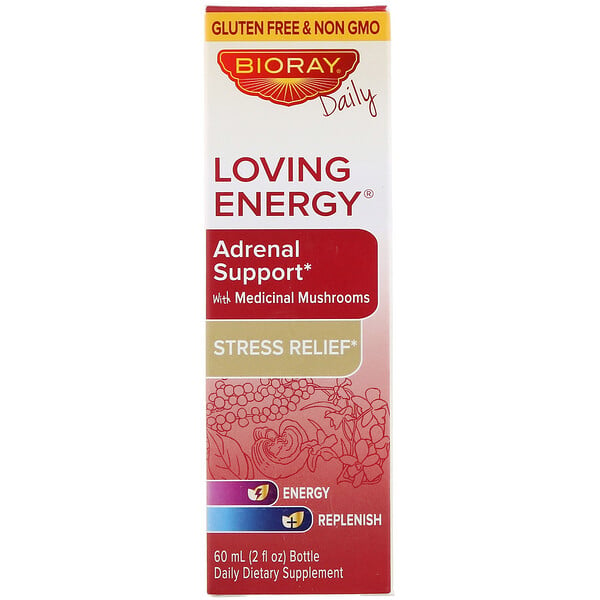 Loving Energy，醫級蘑菇腎上腺幫助，不含酒精，2 液量盎司（60 毫升）