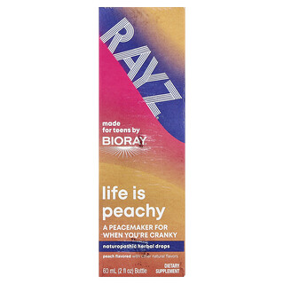 Bioray, Rayz, Life Is Peachy, Para adolescentes, Melocotón`` 59 ml (2 oz. Líq.)