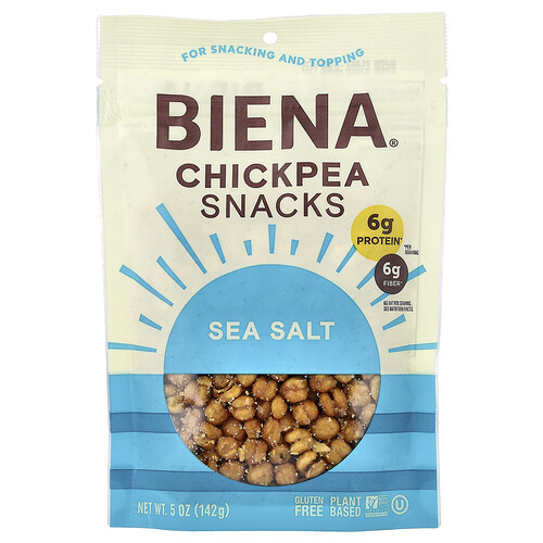 Biena Chickpea Snacks, Sea Salt, 5 oz (142 g)