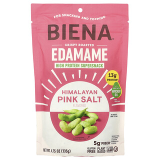 BIENA, Krispig rostad edamame, rosa Himalayasalt, 4.75 oz (135 g)