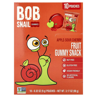 Bob Snail, Meyvəli Çeynəməli Şirniyyat, Moruq-Limon Narıncı, 10 Paket, Hər biri 0.32 oz (9 g)
