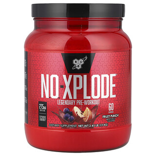 BSN, NO-XPLODE®, Suplemento preentrenamiento legendario, Ponche de frutas, 1,11 kg (2,45 lb)
