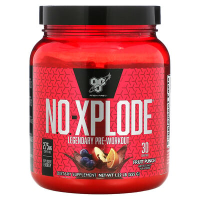 BSN N.O.-Xplode, Legendary Pre-Workout, со вкусом фруктового пунша, 555 г (1,22 фунта)