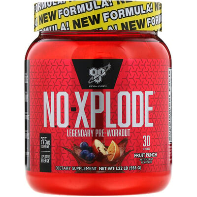 N.O.-Xplode, Legendary Pre-Workout, со вкусом фруктового пунша, 555 г (1,22 фунта)
