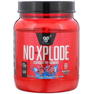BSN, N.O.-Xplode, Legendary Pre-Workout, Blue Raz, 2.45 lb (1.11 kg)