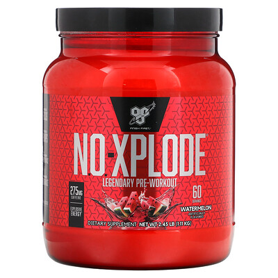 BSN N.O.-Xplode, легендарный предтренировочный комплекс, арбуз, 1,11 кг (2,45 фунта)