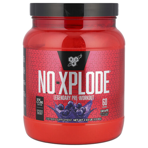 BSN, N.O.-XPLODE®, Legendary Pre-Workout, Grape, 2.45 lbs (1.11 kg)