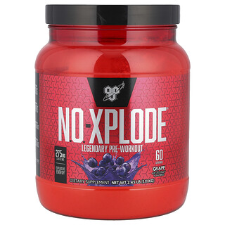 بي إس إن‏, NO-XPLODE® ، منتج أسطوري لما قبل التمارين الرياضية ، بنكهة العنب ، 2.45 رطل (1.11 كجم)
