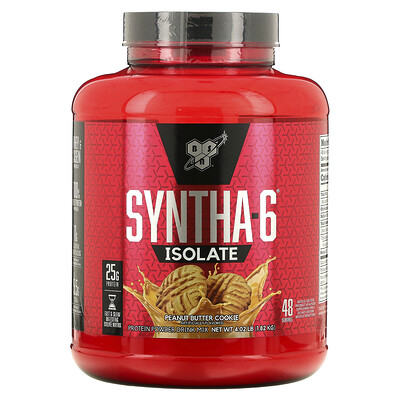 BSN Syntha-6 Isolate, протеиновая смесь для приготовления напитка, печенье с арахисовой пастой, 1,82 кг (4,02 фунта)